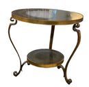 Round Occasional Table with Metal Overlay