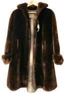 MANO SWARTZ Vintage Dyed Mouton Lamb 3/4 Length Coat AS IS
