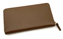 LEATHEROLOGY Brown Pebbled Leather Continental Wallet/Wristlet