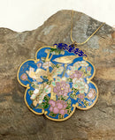 14kt Gold, Gold Plated Metal & Cloisonne Necklace