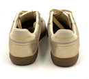 SAM EDELMAN Gold Shimmer Leather Kallen Sneakers 7