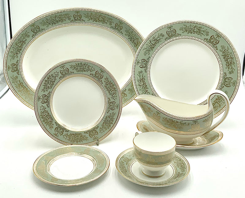 Wedgwood Gold Columbia Sage Service for 10 Plus Extras