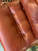 MCM Style Tufted Vinyl Armchair-AS-IS