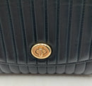 COACH Black Linear Quilted Leather op Handle Turnlock Tilly Satchel