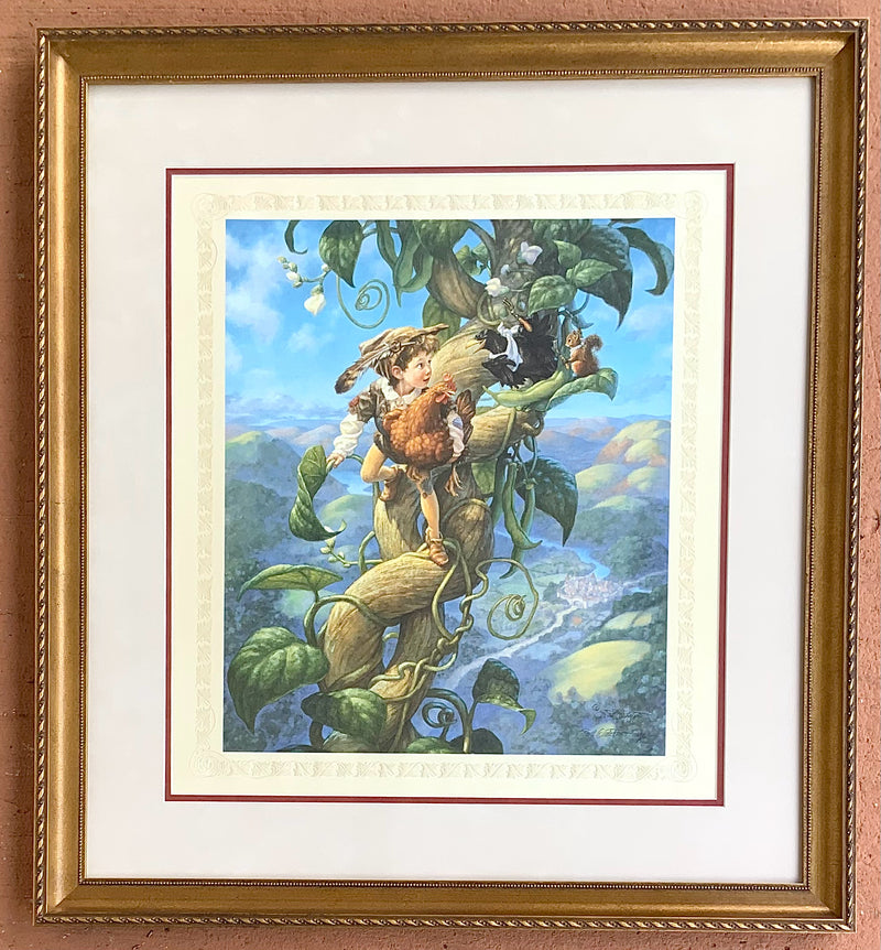 Scott Gustafson Signed "Jack & The Beanstalk" Framed Print