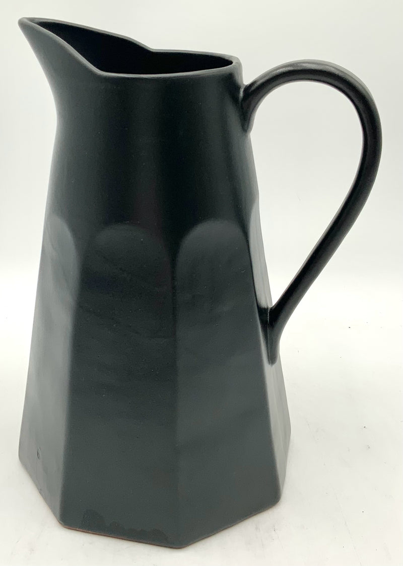 Crate & Barrel Black Terra Cotta Pitcher