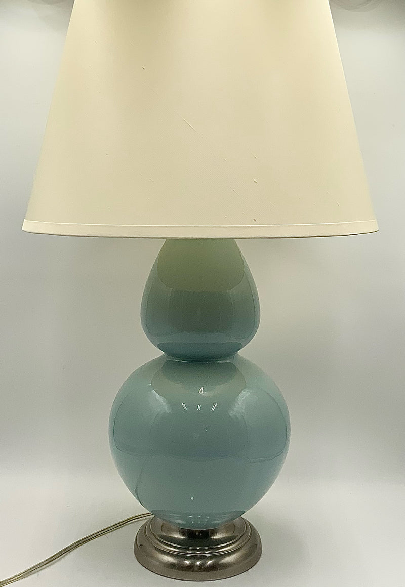 Light Blue Ceramic Double Gourd Lamp