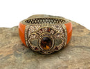 HEIDI DAUS Bronze Tone Metal, Topaz, Resin & Rhinestone Bracelet