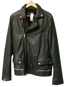 ALL SAINTS Slate Leather Asym Zip Moto Jacket