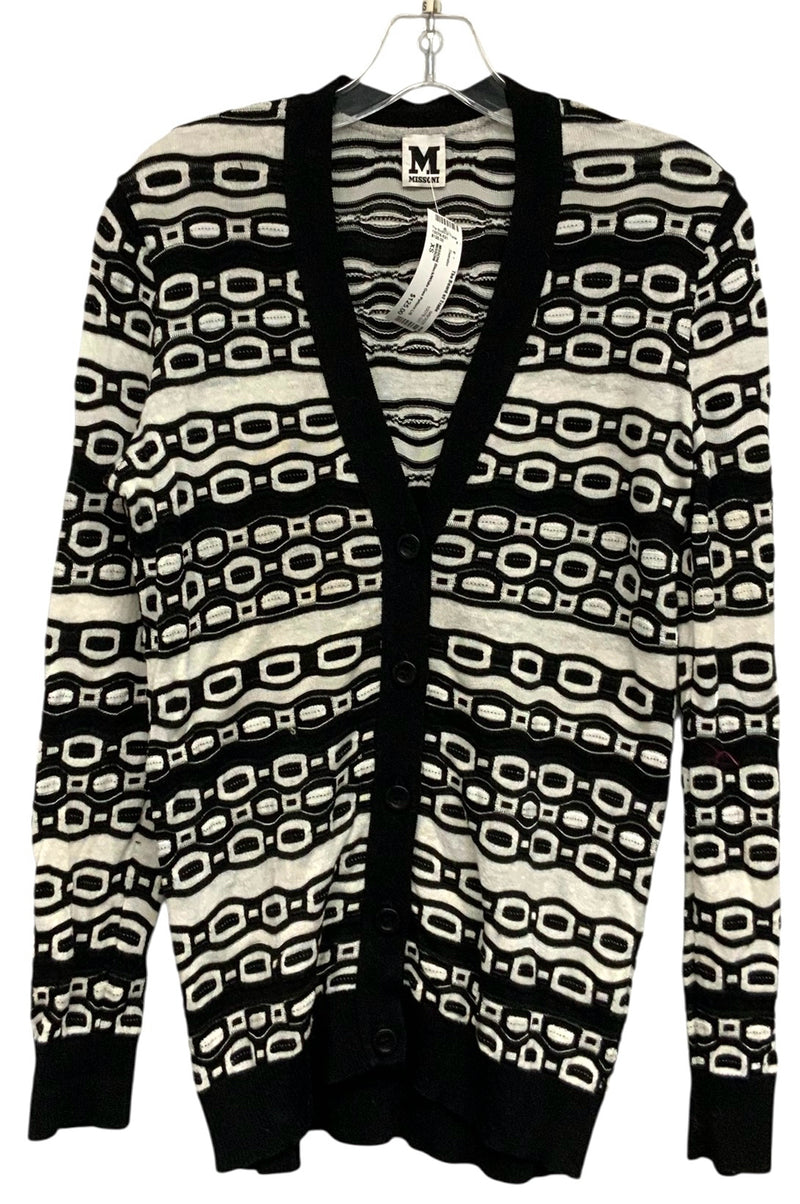 MISSONI Black/White Geo Pattern L/S B/D Cardigan
