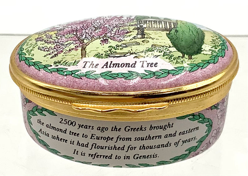 Halcyon Days Enamel Almond Tree Lidded Box