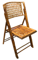 Pair of Vintage Rattan Folding Chairs