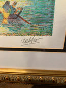 Joseph-Georges Zelter Framed Pointillist Lithograph