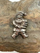 Silvertone Santa Pendant/Brooch