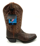 SHYANNE Brown Leather w/Embroidery Western Boot 9.5
