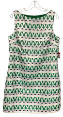 VINCE CAMUTO Kelly Green White Navy Patterned Stripe S/L Dress