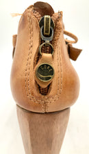 COCA COLA Clothing Tan Woven Leather Tassel Tie Wooden Platform H/H Shoes 8