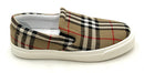 BURBERRY Archive Beige Black Red Thompson Check Slip On Sneakers 39.5