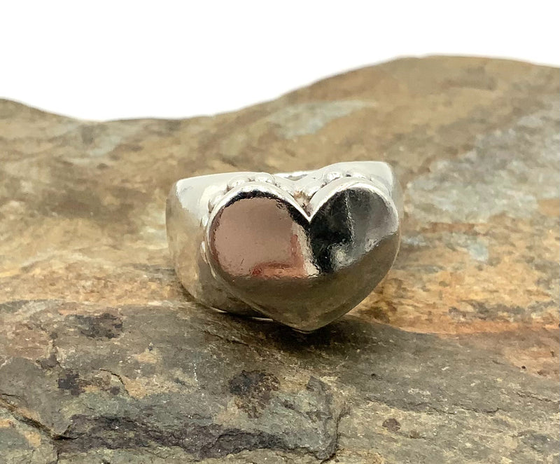 Sterling Puffy Heart Ring
