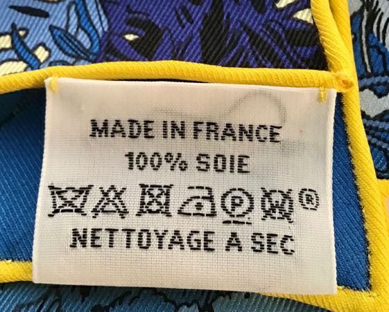 HERMES Blue Multi Silk Rendez-Vous Galant Carre 70 Scarf