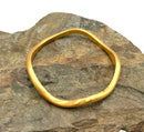 Julie Vos 24kt Gold Plated Metal & CZ Wave Bangle Bracelet