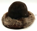 HELEN KAMINSKI Coffee Formed Felt w/Sheep Shearling Trim "Dakin" Hat