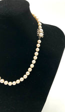 14kt Gold, Diamond & Cultured Saltwater Pearl Necklace