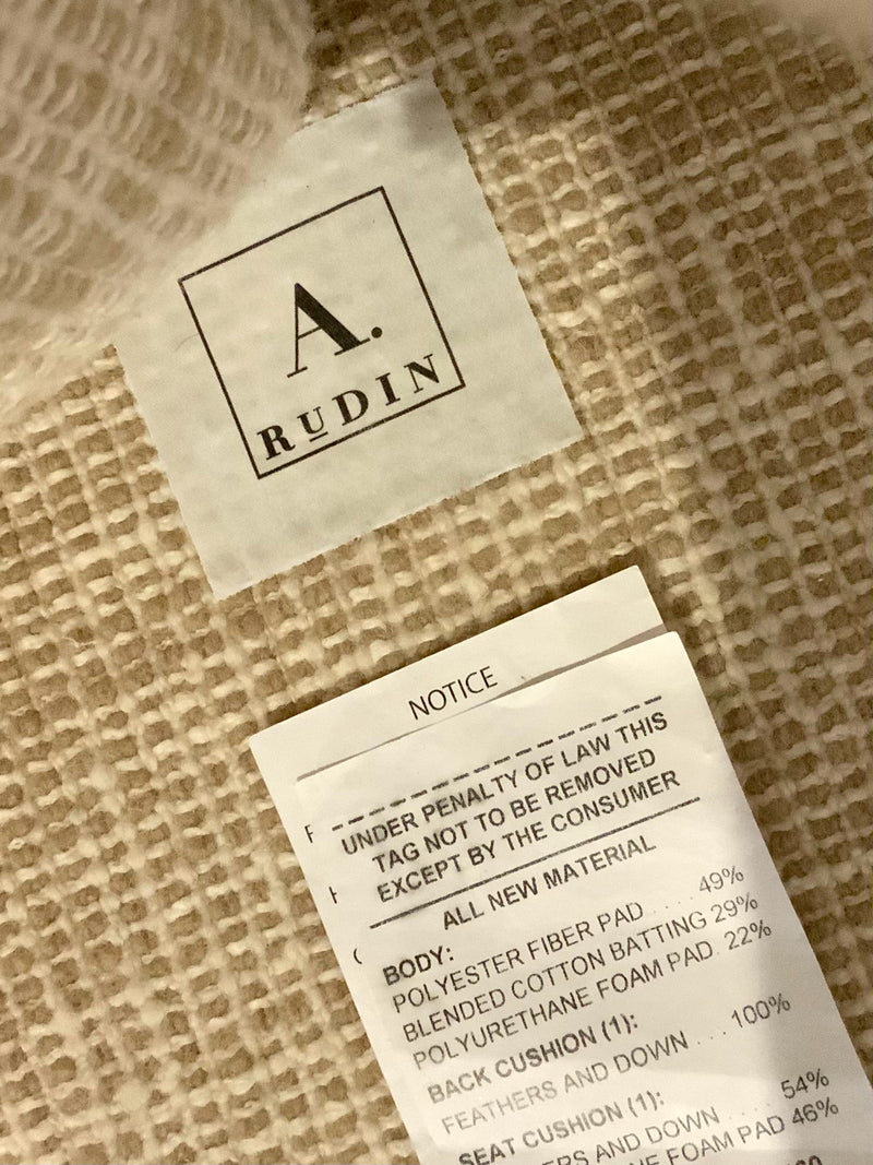 A. Rudin Woven Boucle Sofa