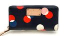 KATE SPADE Navy Red Pink White Blue Dot Contintenal Zip Wallet
