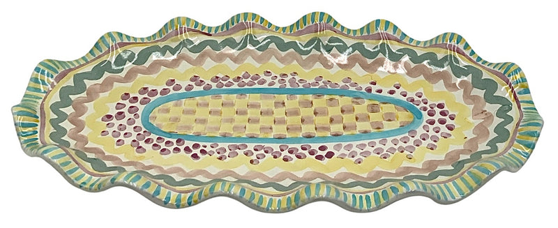 MacKenzie Childs Oval Aurora Platter