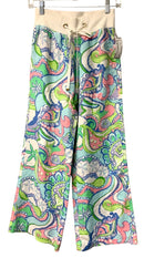 LILLY PULITZER Aqua/Green/Pink Ocean Motif "The Beach Pant" Pants