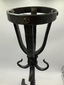 Pair of Antique Black Andirons with Port Warmers & Hooks
