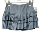 LUCKY IN LOVE White/Lt Blue Abstract Stripe S/L  Top & Pleated Athletic Skirt