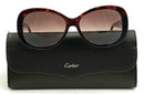 Cartier Brown Tortoise Logo Frame Oval Sunglasses AS IS