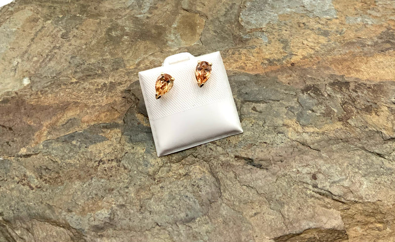14kt Gold & Imperial Topaz Earrings