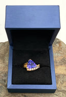 18kt Gold, Diamond & Tanzanite Ring