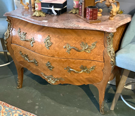 French Bombe Chest with Pink Marble Top