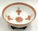 Rust Chinoiserie Bowl on Stand
