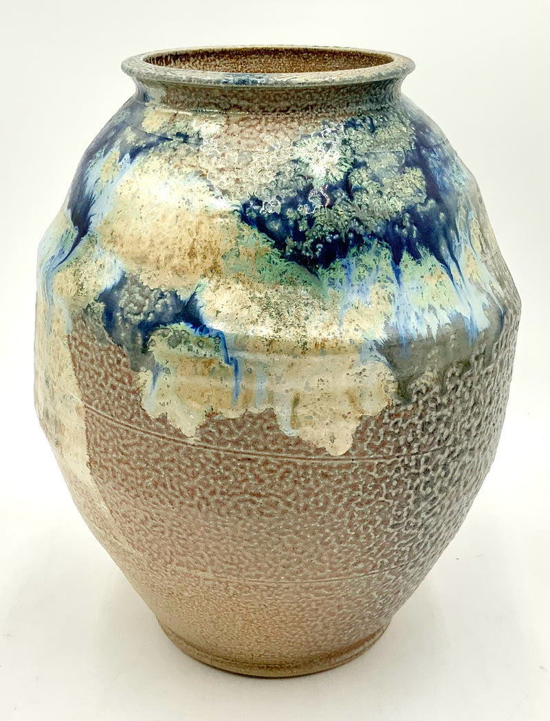 Jeff Rogers Pottery Vessel with Blue Glaze