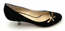 GIUSEPPE ZANOTTI Black Suede Crystal Embellished Cutout Low Pumps 38