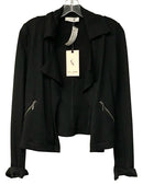 LOLA & SOPHIE Black w/Zipper Pockets & Cuff Open Jacket