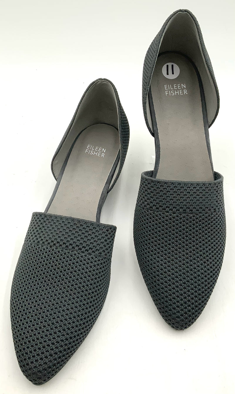EILEEN FISHER Grey Hallo Knit D'Orsay Flats 11