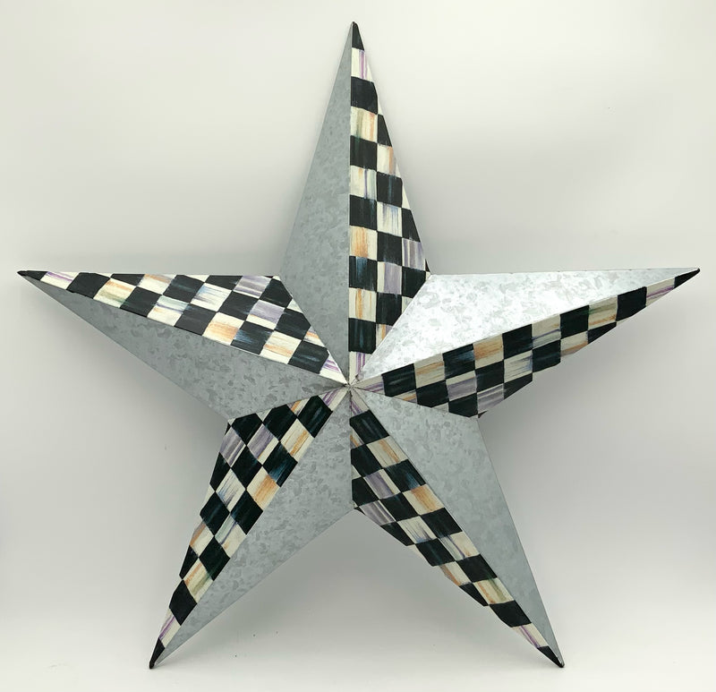MacKenzie Childs Courtly Check Barn Star