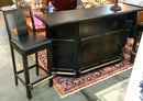 Vintage Asian Motif Freestanding Bar With Stools