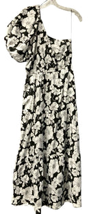 HYACINTH HOUSE Blck/White Floral One Shldr "Maureen" Maxi Dress