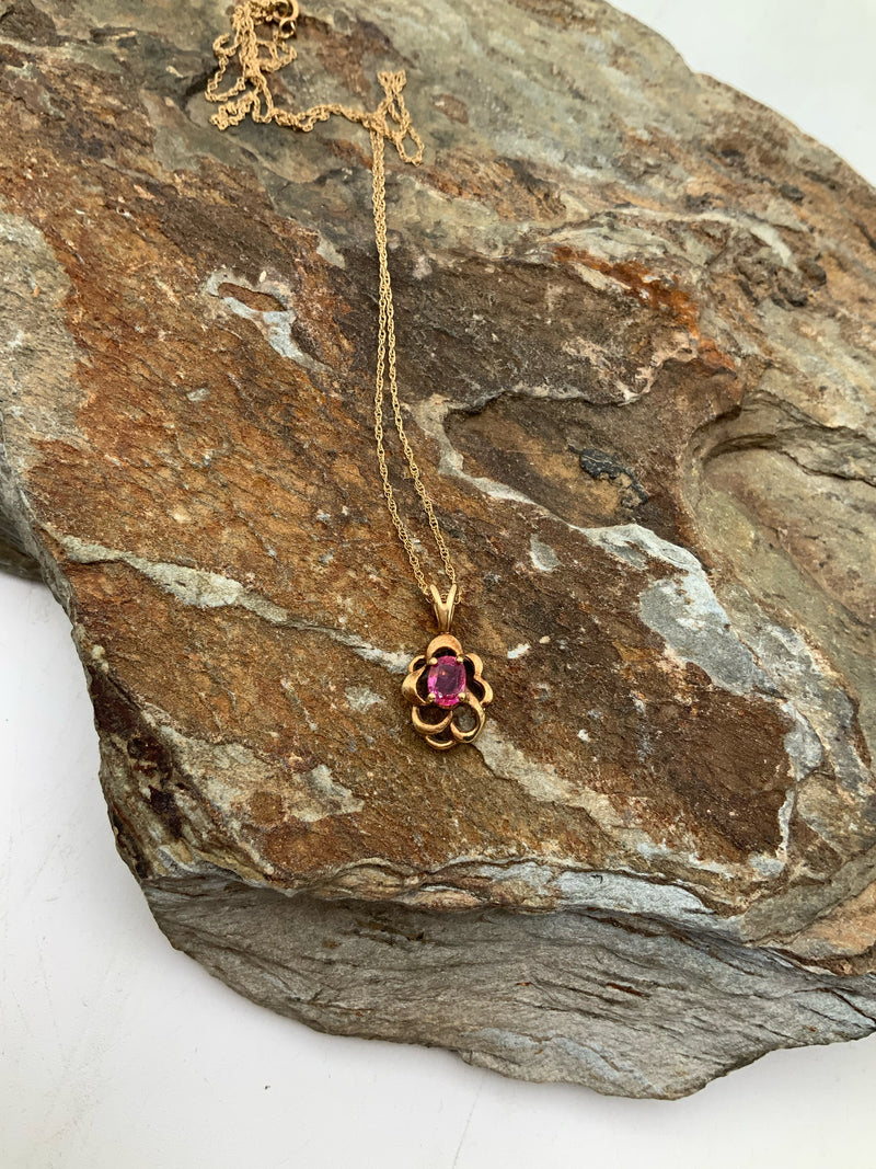 14kt/10kt Gold & Tourmaline Necklace