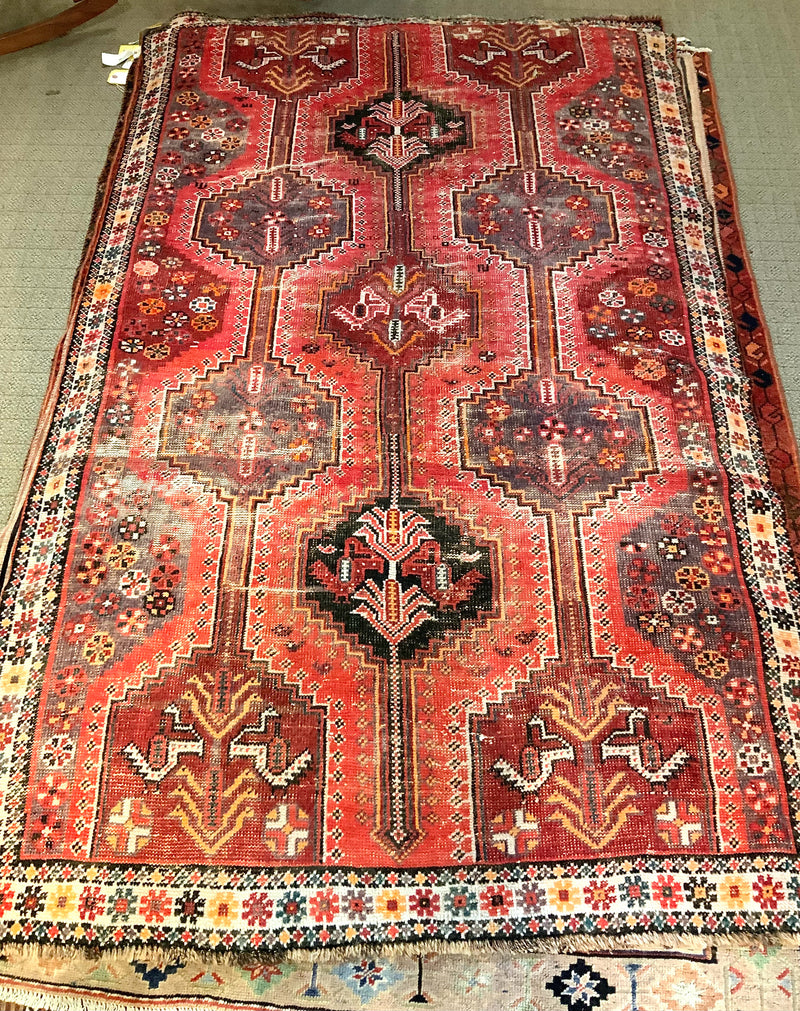 Handmade Shiraz Persain Rug 4.10 x 7.10