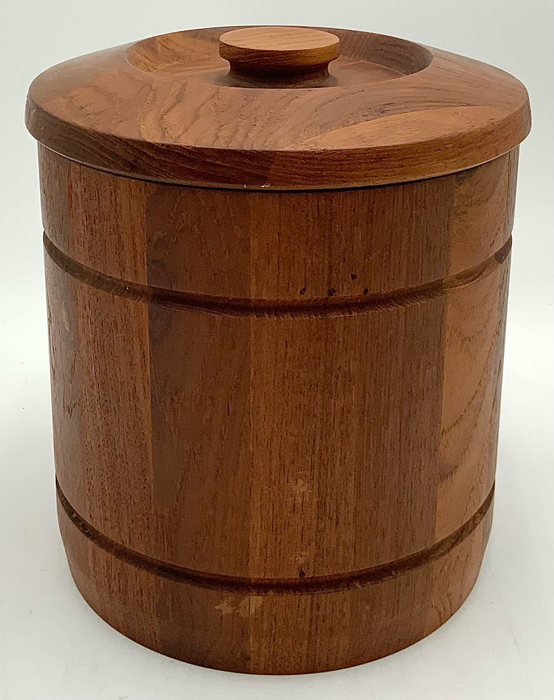 Mid Century Teak Ice Bucket with Liner