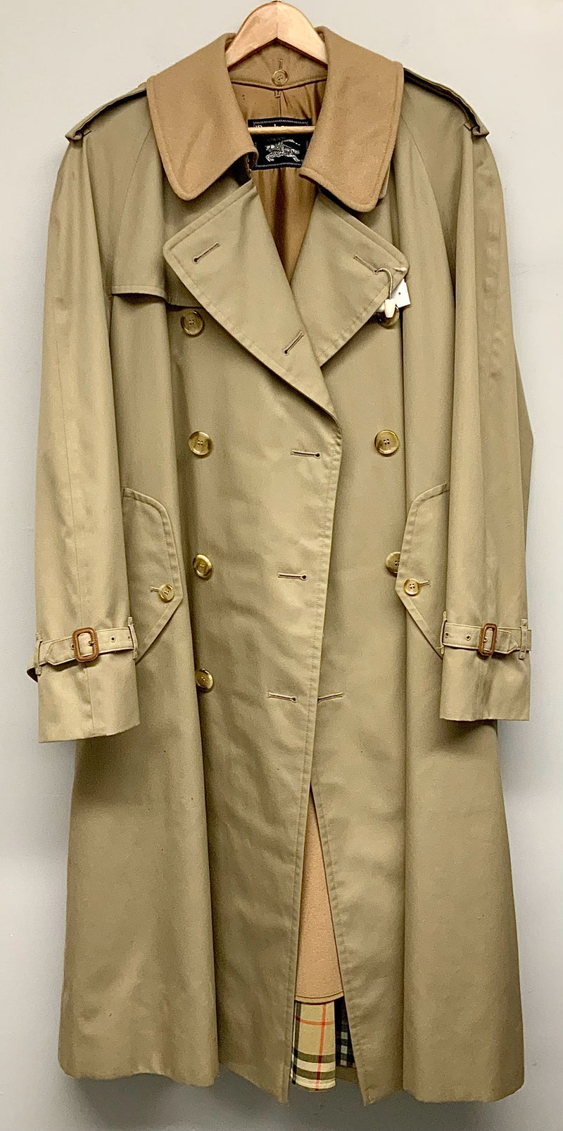 BURBERRY Vintage Khaki Classic Lined Trench Coat 46R