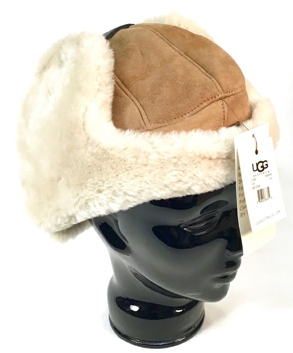 UGG Tan Dyed Sheepskin Shearling Trapper Hat